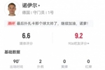 诺伊尔本场2次扑救，预期扑出0.58球，12长传4成功，获评6.6分